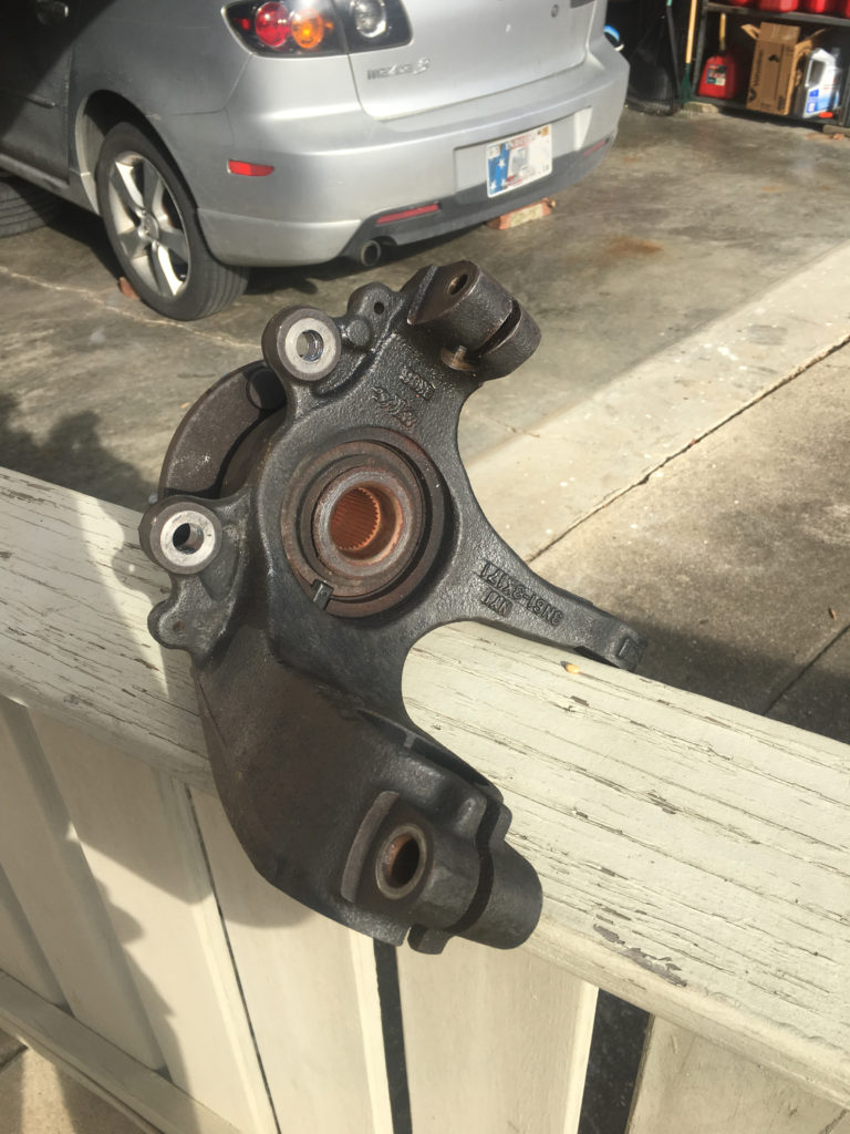 steering knuckle removed 2004 mazda 3