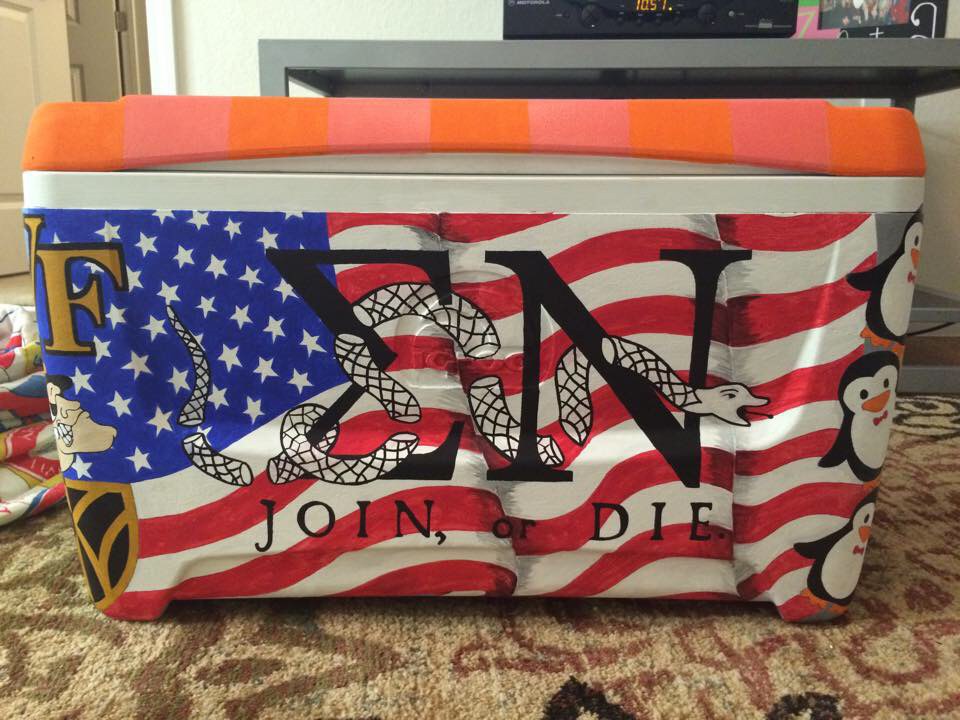 custom fraternity cooler