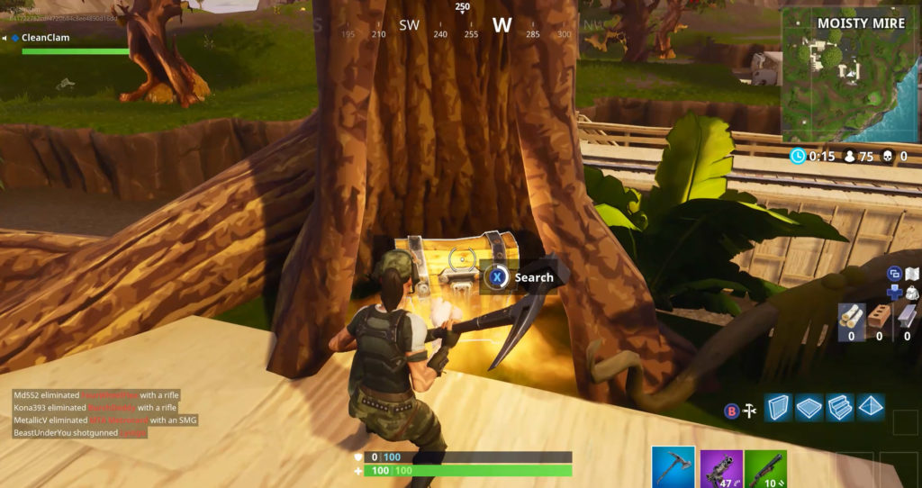Finding A Chest in Fortnite